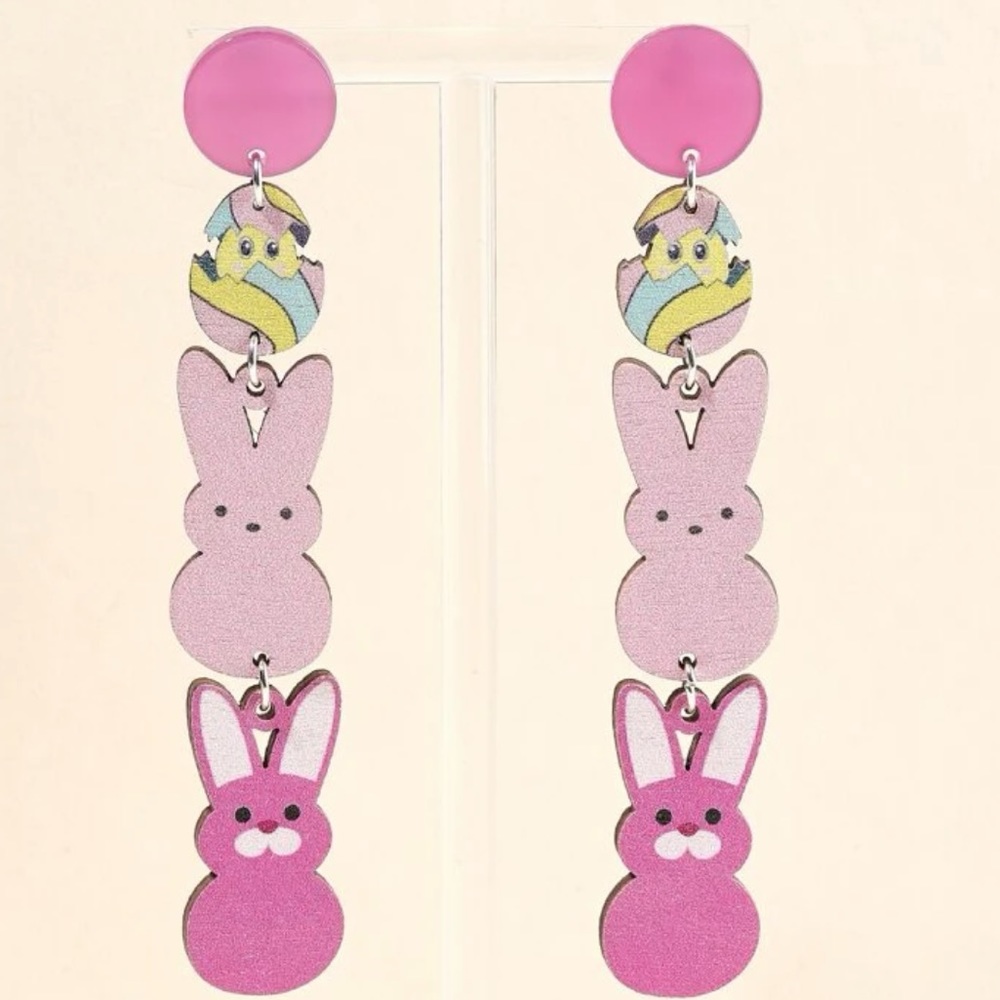 Bunny and Egg Easter Earrings